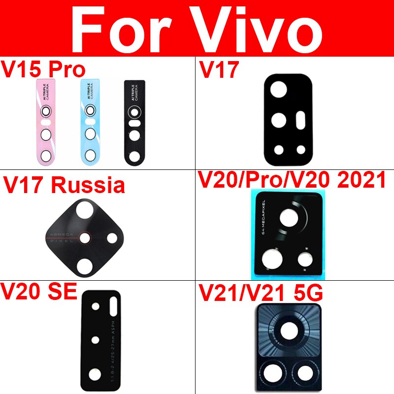 Achteruitrijcamera Glas Lens Voor Vivo V15 V20 Pro V17 V20 V20SE V21 5G Terug Camera Glazen Lens belangrijkste Camera Glas Lens Vervanging
