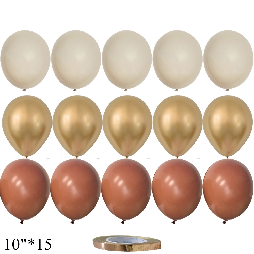 15/20PCS 10inch Balloons Vintage Retro Khaki Caramel Balloon Set for Wedding Anniversary Birthday Party Decoration DIY Supplies: Fluorescence Yellow