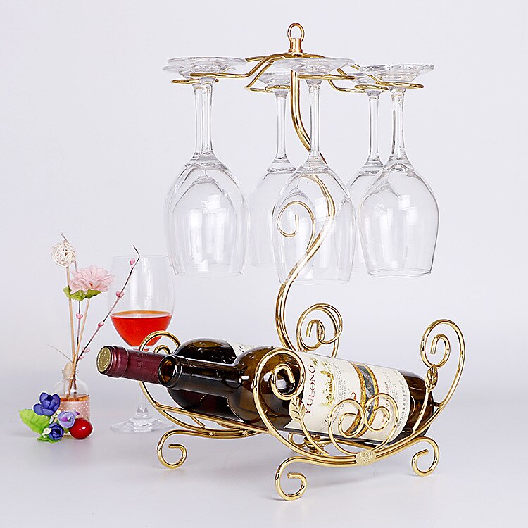 Portabottiglie a forma di barca per fiori portabottiglie per vino supporto per vino in stile europeo supporto per bicchieri da appendere scaffale per calici
