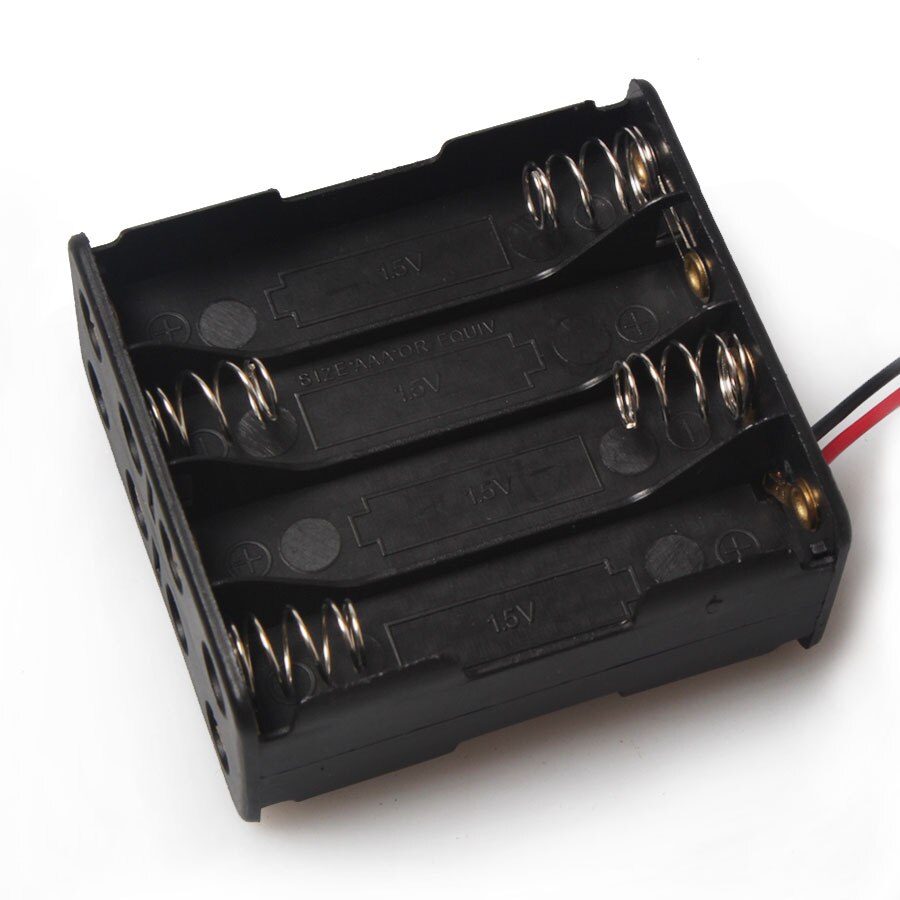 20 pz/lotto 8x1.5 v AAA Batteria di Clip a Molla di Supporto di Plastica Nera Scatola di Scatola di Plastica Trasparente Per La Batteria Ricaricabile