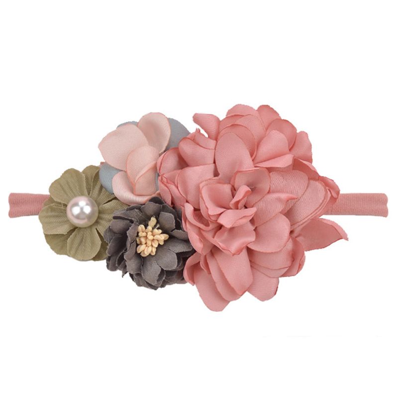 Ragazza di Fiore del bambino fascia Elastica infantile per Bambini di Stirata Dei Capelli Della fascia Del bambino Appena nato Fotografia Puntelli Copricapi Accessori: rosa