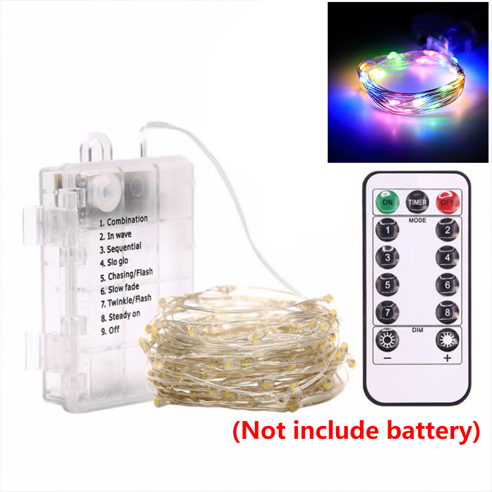 2/5/10/20M Batterie LED Lichterketten Fernbedie... – Grandado