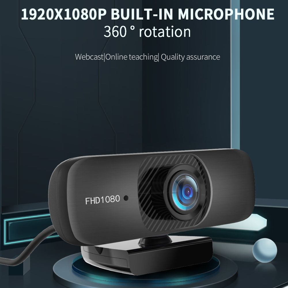TISHRIC 1080P Webcam 1080Pro Web Camera with Microphone Web Cam PC Camera USB Computer Camera 110° Wide Angle Webcam for PC
