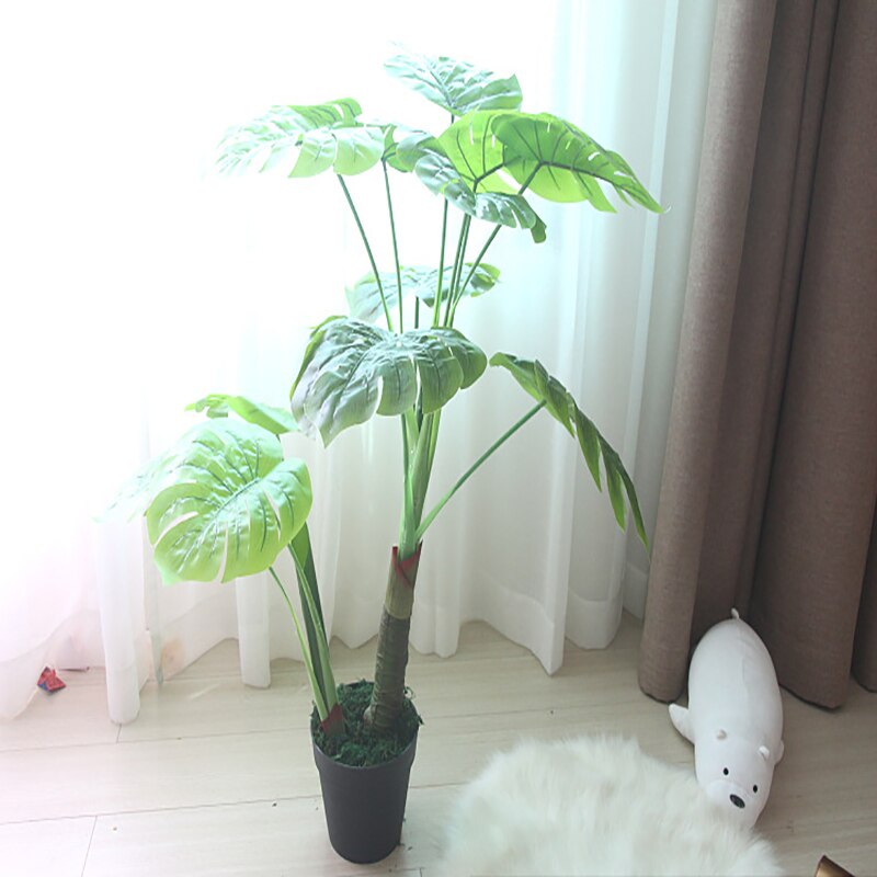 85/100/140Cm 33/39/55In Large High-End Monstera Deliciosa Liebm Artificial Flower Plant Home Decoration Photography Props