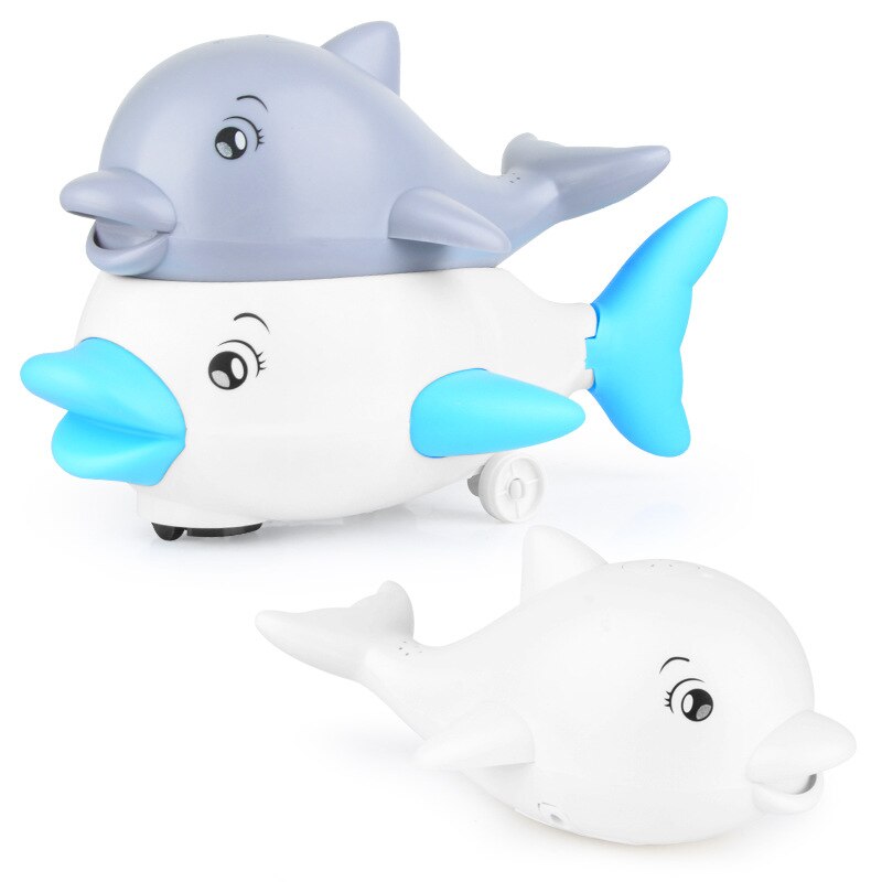Elektrische Inductie Water Dolfijn Baby Bad Bad Speelgoed Met Verlichting Muziek Omnidirectionele Opspattend Water Bal Speelgoed Voor Kinderen