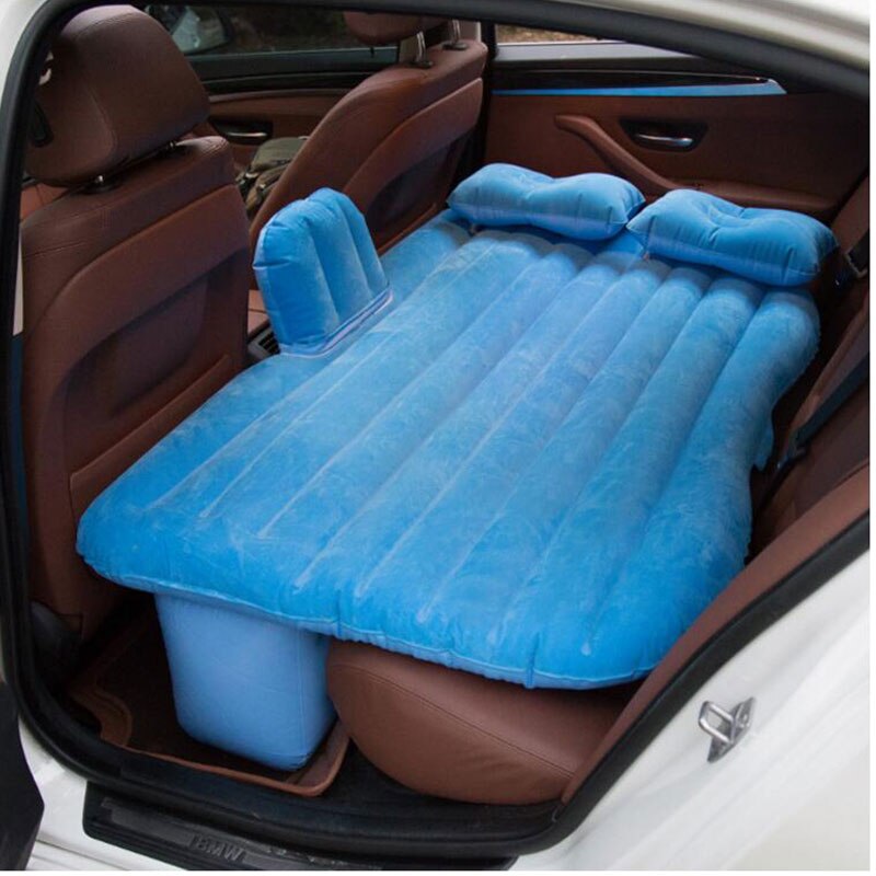 Car Back Seat Cover Travel Bed Inflatable Mattress Air Bed Good Waterproof: Blue