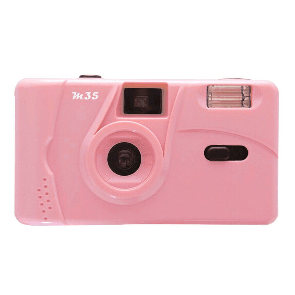 Reusable Film Camera Film Reusable Film Camera Photography Battery Powered Vintage M35 35mm Manual with Flash Retro: Pink