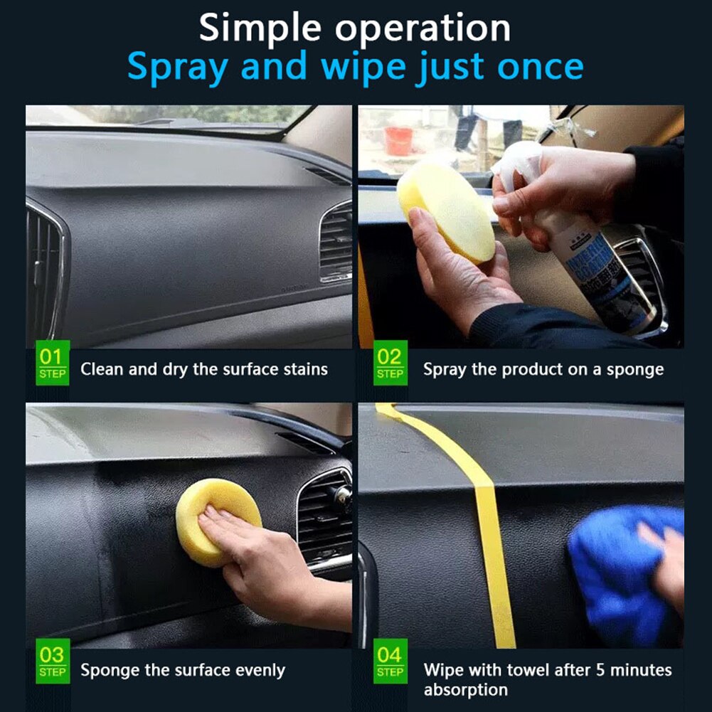 Plasltic Restoer Automotive Interior Plastic, Rubber, Leather Retreading Agent with Sponge