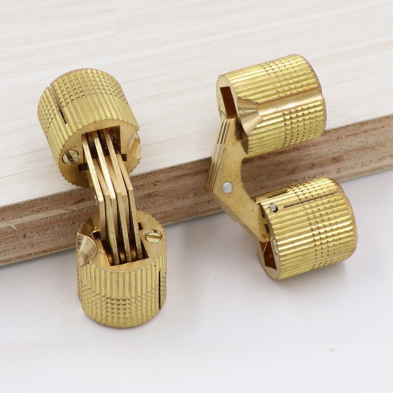 Skjul mini hardware kobberplade hængselrationering skjult hængsel søjle spand krydsord messing hængsel