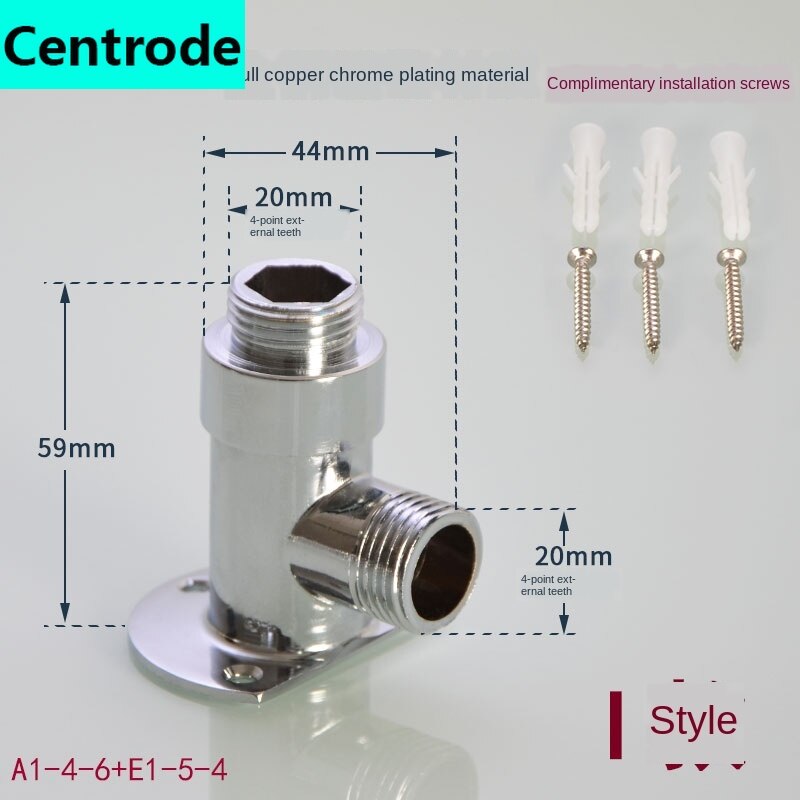 Faucet mount 1/2IN connector accessories surface mounted wall 3/4IN copper concealed change surface mounted modified bracket: I