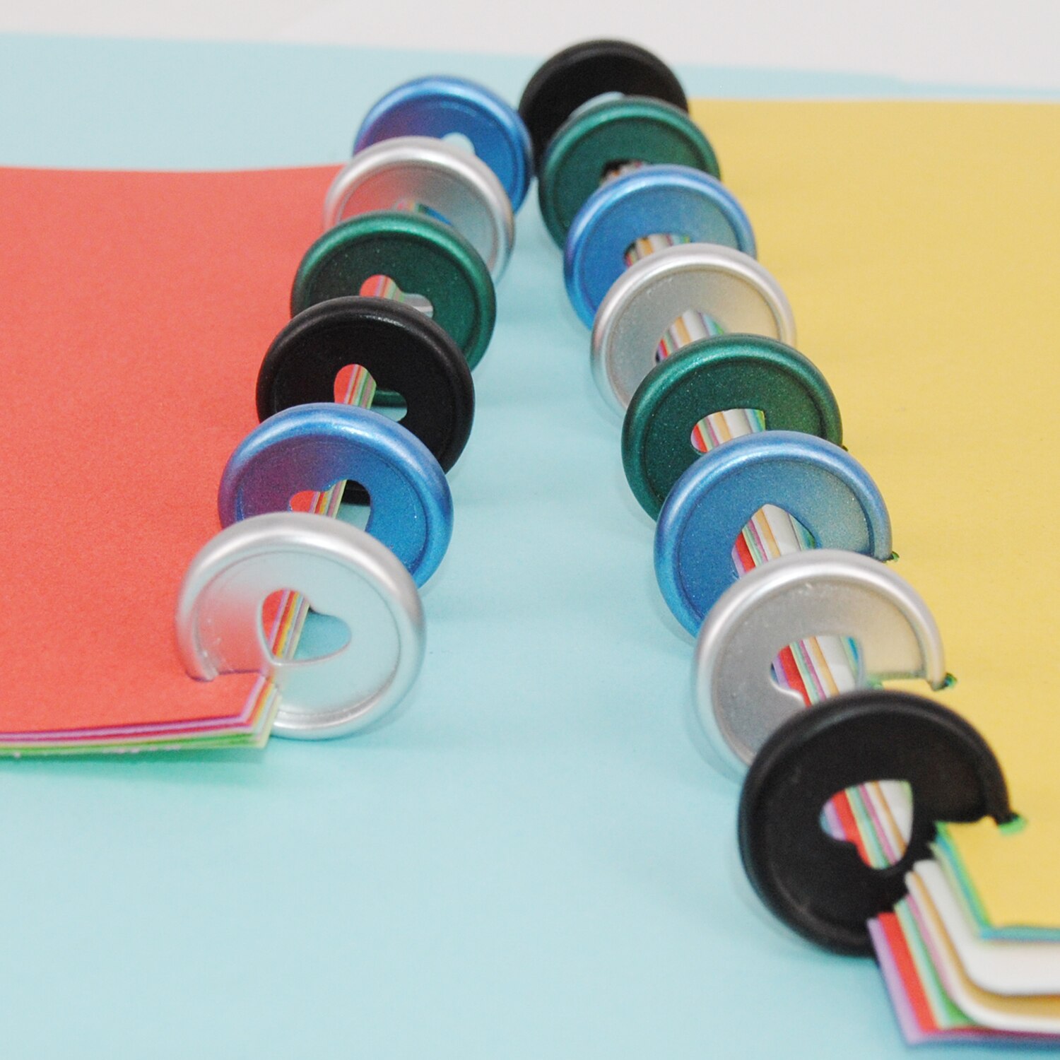 12Pcs 24Mm Plastic Planner Discs Bindmiddel Paddestoel Hole Binding Discs Notebook Binder Ring Diy Planner Accessoires Kantoorbenodigdheden