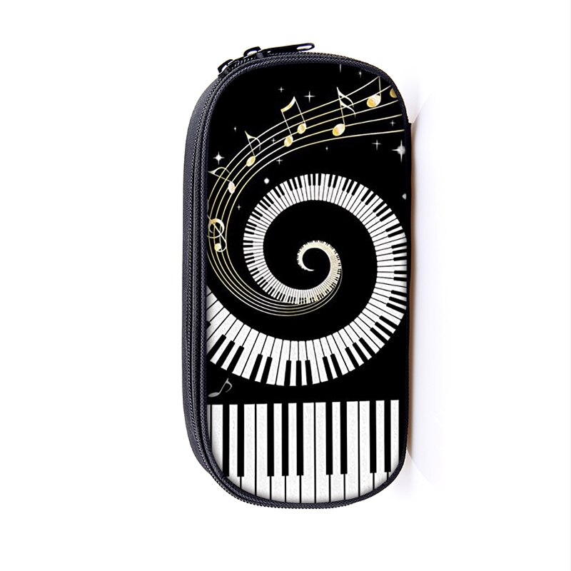 Elegent Music Piano Coin Purses Pencil Holder Bag Cartoon Girls Boys Playing Piano Small Wallet Kids Storage Bag Women Men Purse: qbbpiano16