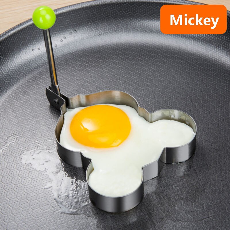 Stainless Steel 5Style Fried Egg Pancake Shaper Omelette Mold Mould Frying Egg Cooking Tools Kitchen Accessories Gadget Rings: Style 1