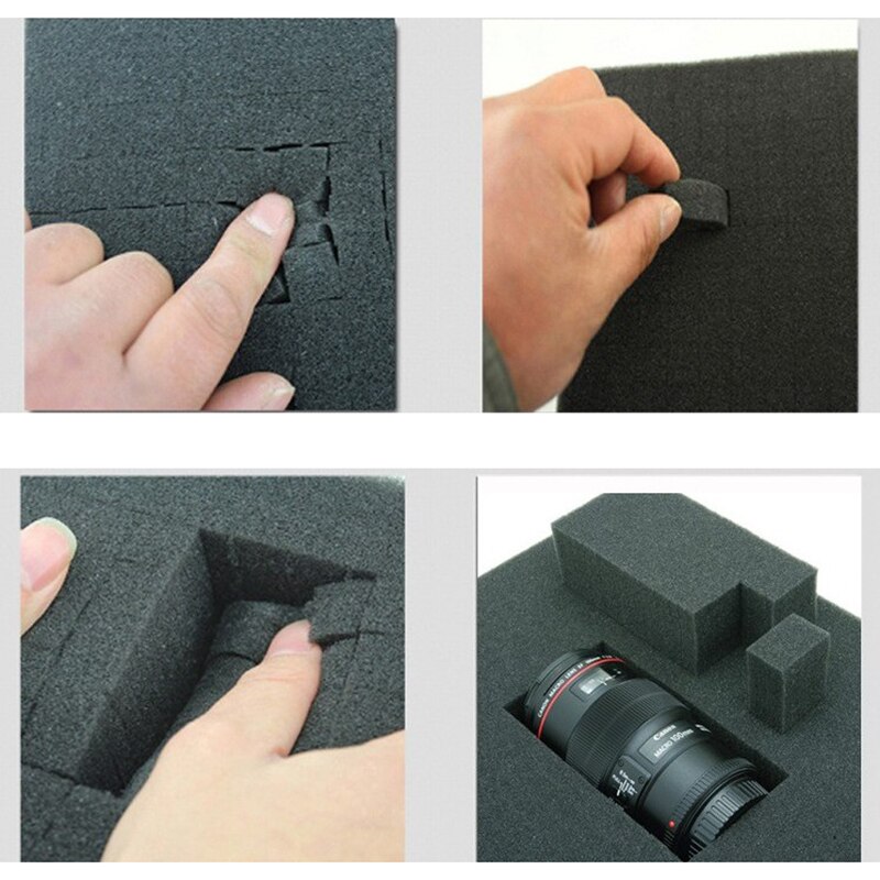 279 x 234 x 126mm draagbare gereedschapskist veiligheidsinstrument gereedschapskist abs kunststof opbergkist verzegelde gereedschapskoffer verdikte schokbestendige doos met spons