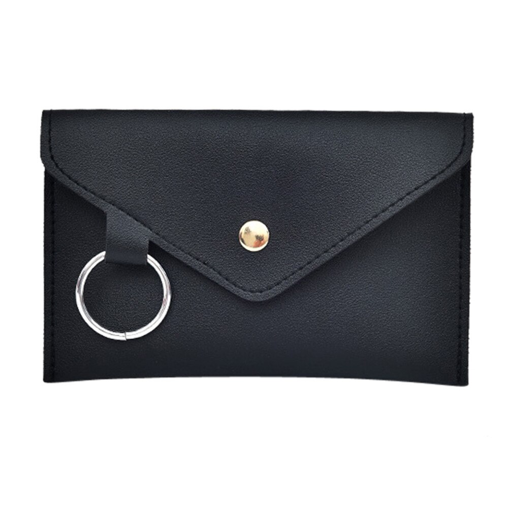 fanny Pack Frauen Gürtel Tasche Leder Taille Tasche frauen Reine Farbe Ring PU Bote Schulter Brust pochete homem: schwarz