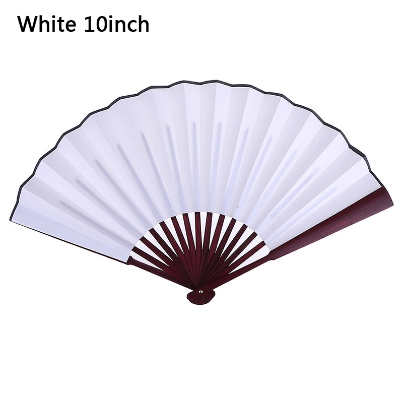 Éventail chinois pliable en bambou de couleur unie, 1 pièce, fournitures de fête à domicile pour hommes/femmes: WTL