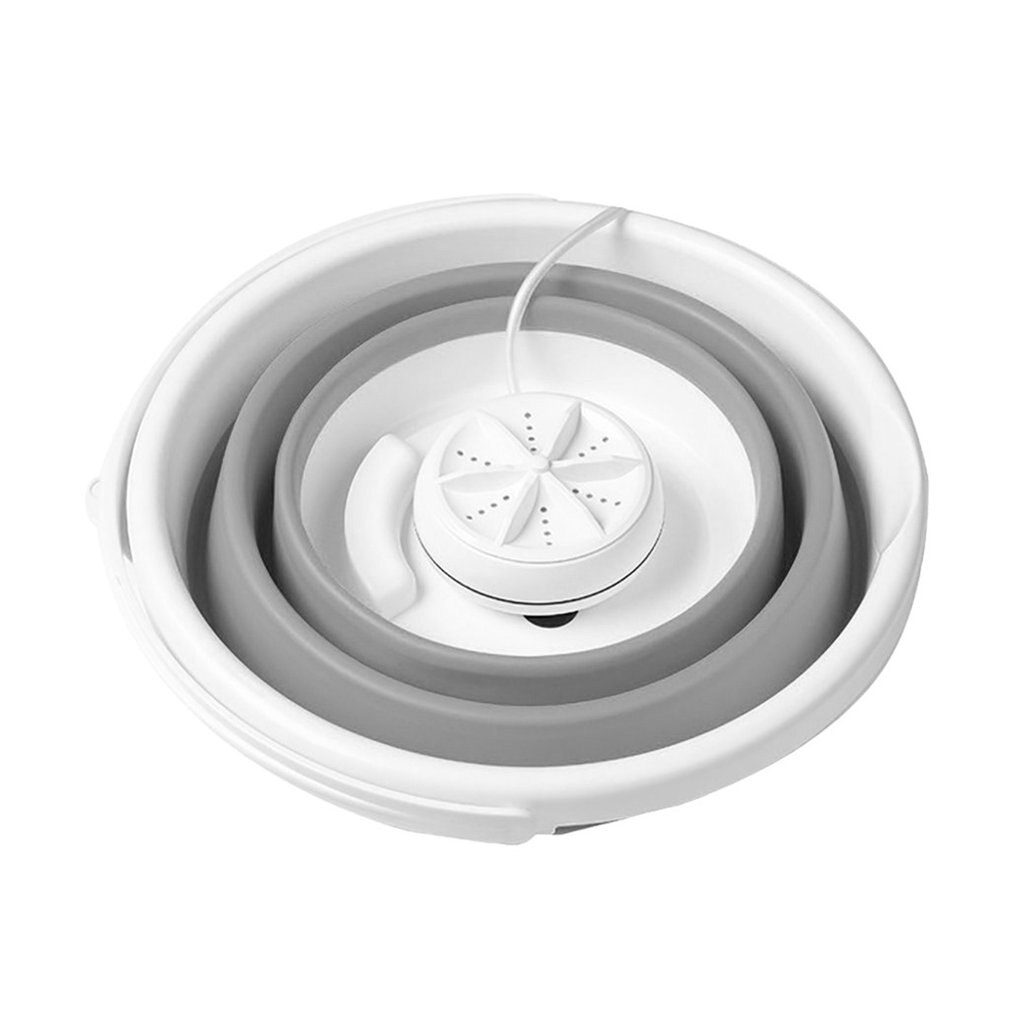 5/10L Draagbare Wasmachine, Mini Ultrasone Turbo Automatische Elektrische Roller Wasserij Washer Apparatuur Voor Reis: grey / 5L