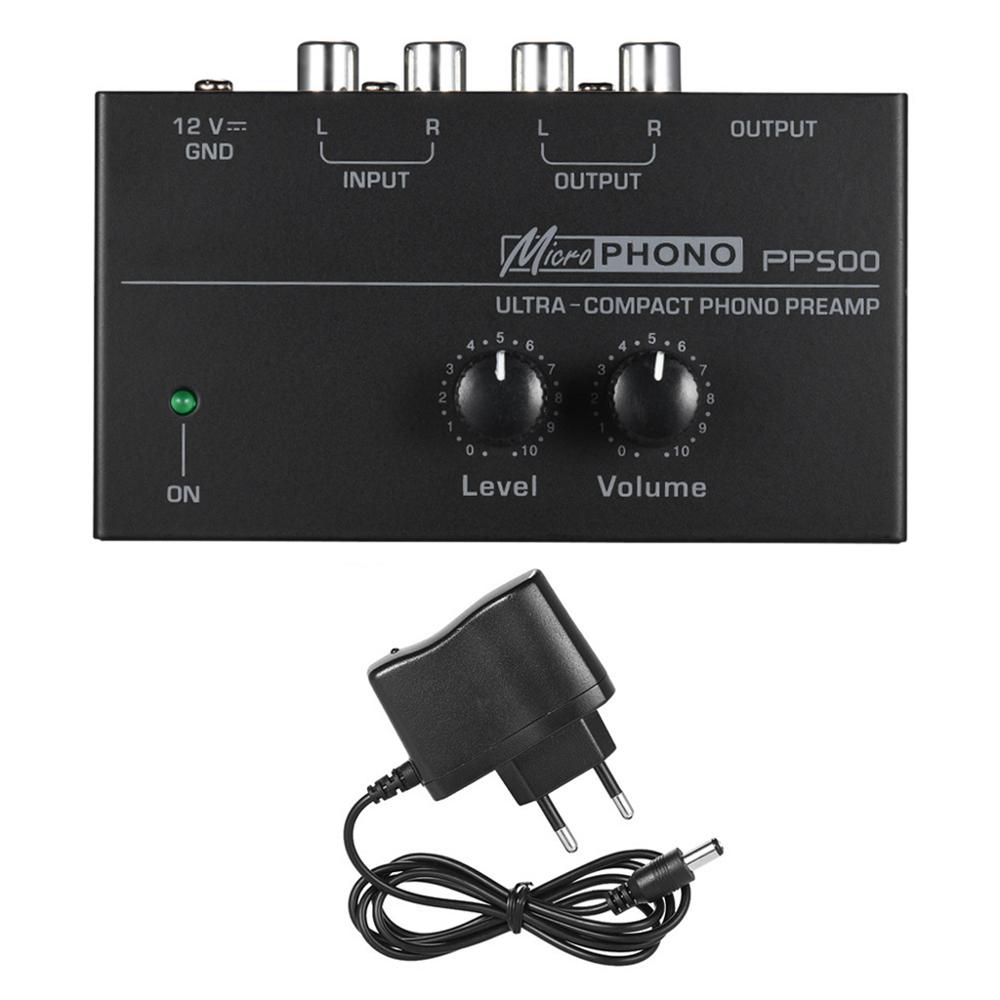 Pré-amplificador com pp500, controle de volume de nível, para mesa giratória de vinil