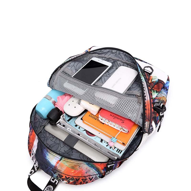 Large Backpack School Bag with USB Charging Port Men College Middle High Student Multifunction Travel Back Pack