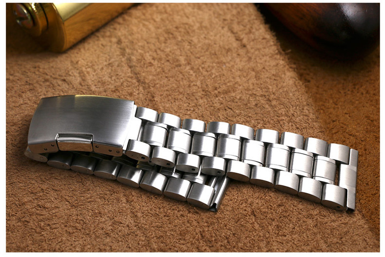 14mm 16mm 18mm 19mm 20mm 21mm 22mm 24mm 26mm bracelets de en acier inoxydable montres bracelets accessoires: Argent / 22mm