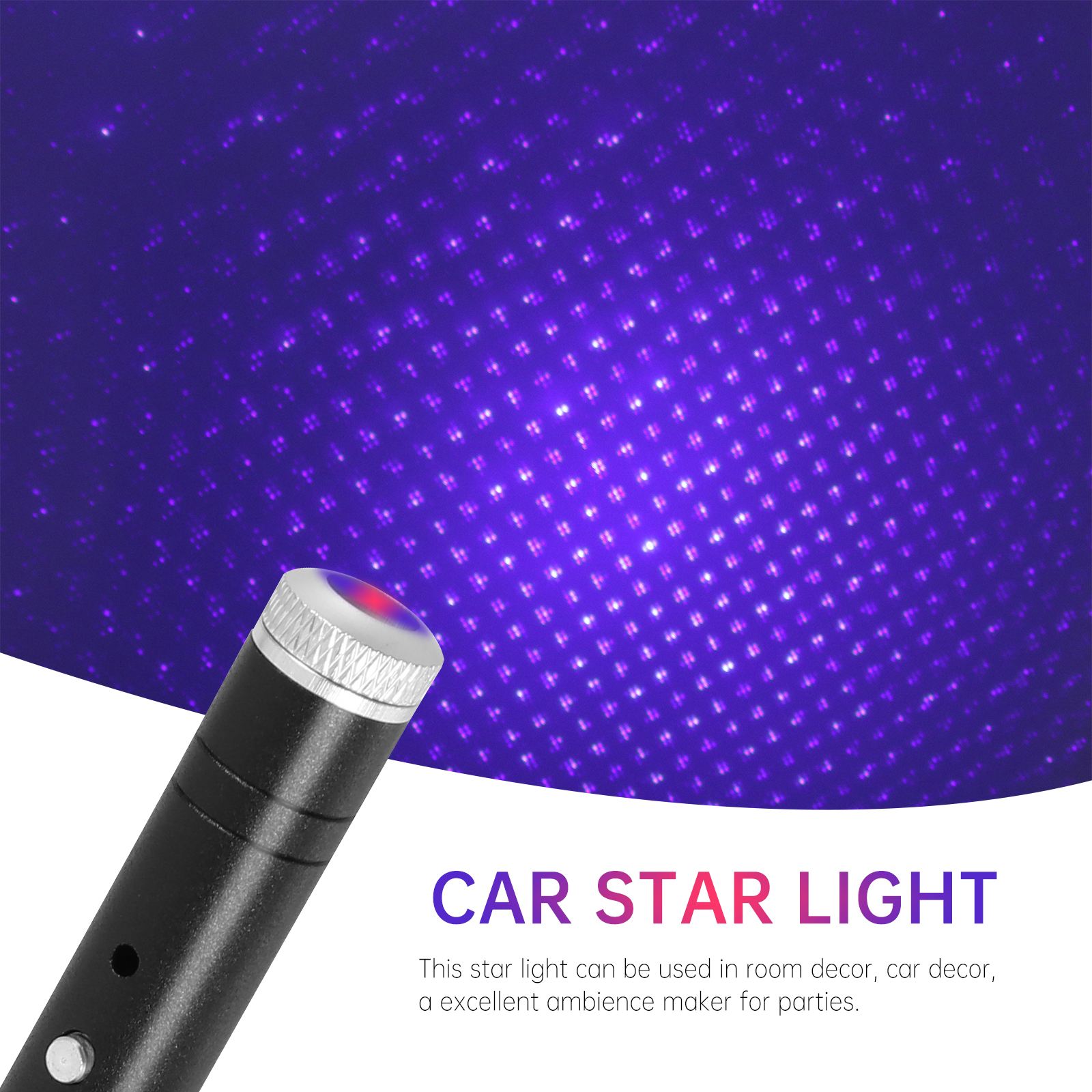 USB Star Night Light Auto Roof Star Light Romantic Star Light Decoration for Car
