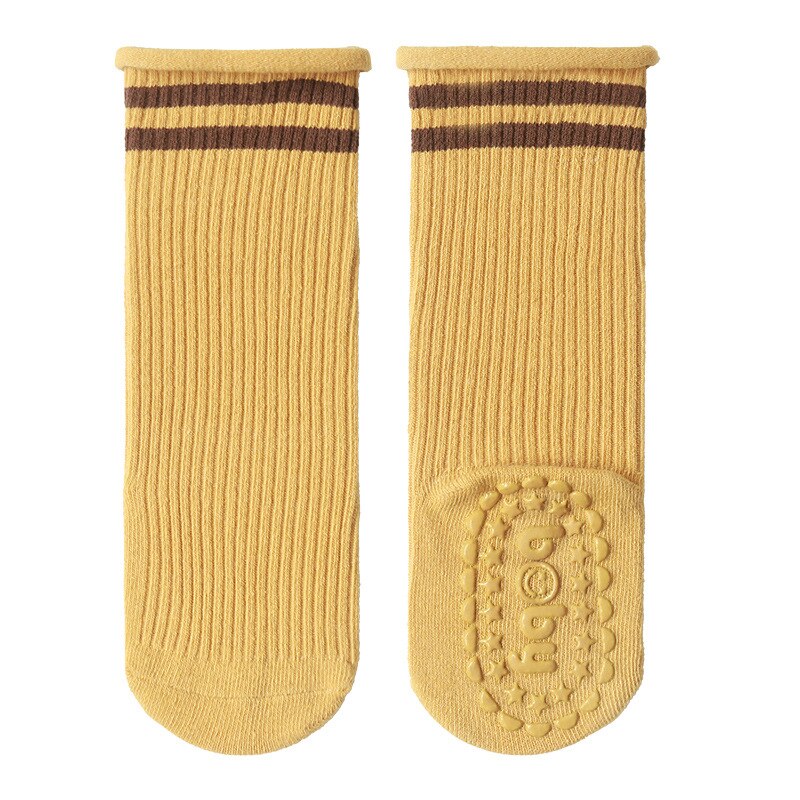 Warmom New Fashion Baby Socks Knee High Boy Girl Infant Toddler Cotton calzini lunghi antiscivolo simpatici calzini antiscivolo per neonate: YELLOW