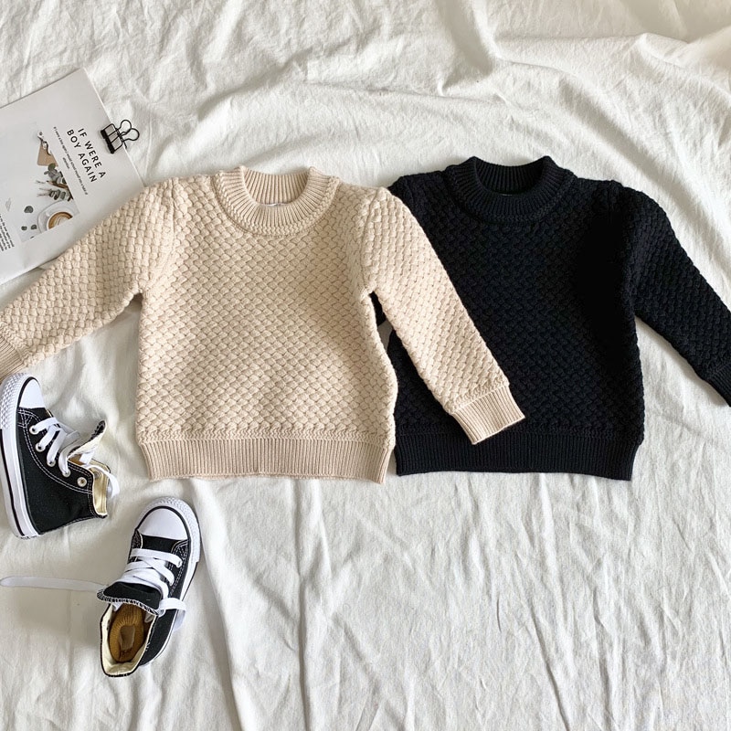 1-6 år efterår vinter baby børn drenge langærmet striktrøje baby børn drenge pullover sweatere børnetøj