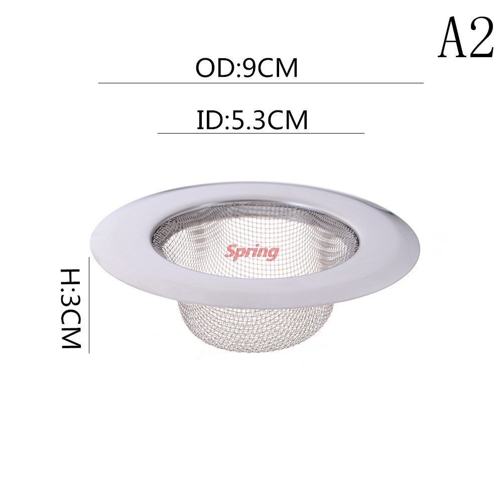 Rvs Filter Ronde Afvoerputje Aanrecht Filter Riool Afvoer Haar Vergieten & Theepot Filter Badkamer Wastafel: A2