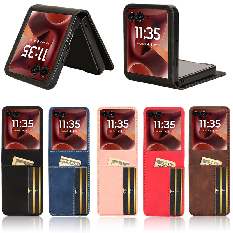 Cover til motorola razr 60 ultra 40 50 ultra 60 pro razr ultra halvdelt cover retro mobiltelefoncover med flere kort