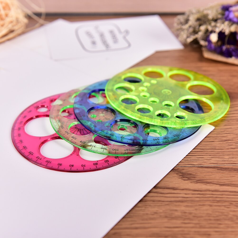 1pcs Diameter 11.5cm 360-degree Red Green Yellow Foot Circular Blue Optional Four-color High-grade Patchwork Ruler