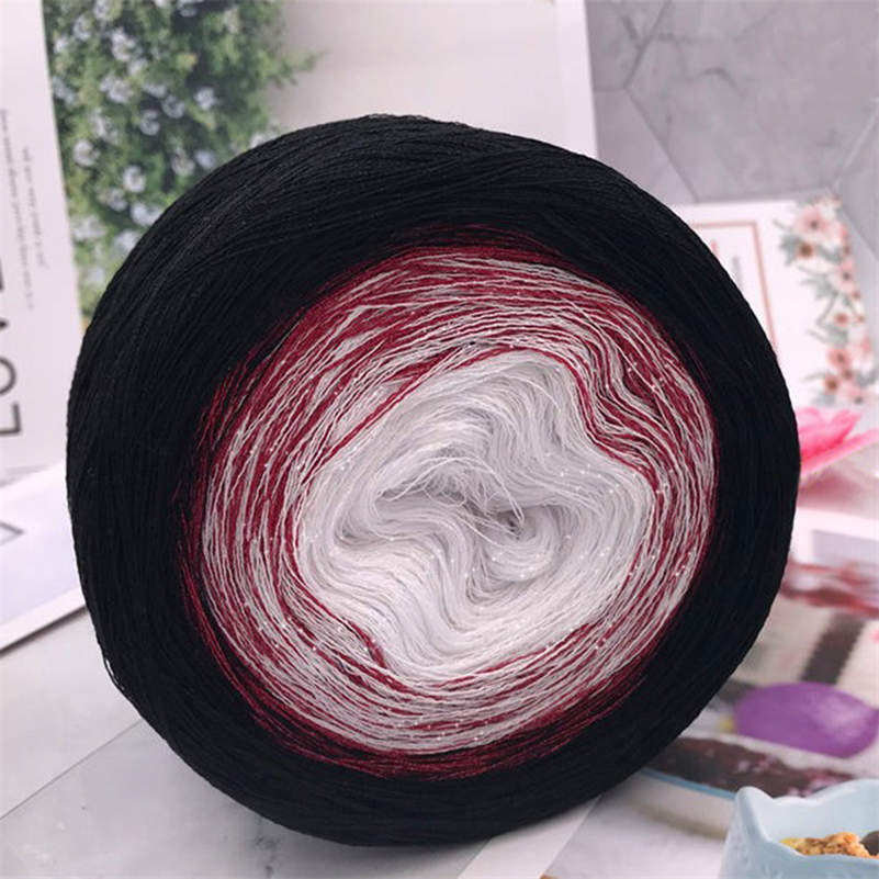 Cake Gradient Rainbow Color Cotton Yarn 500g Fancy Hand-Crocheting Yarn for Shawl Children Dress Diy Hand Knitting Materials: 6