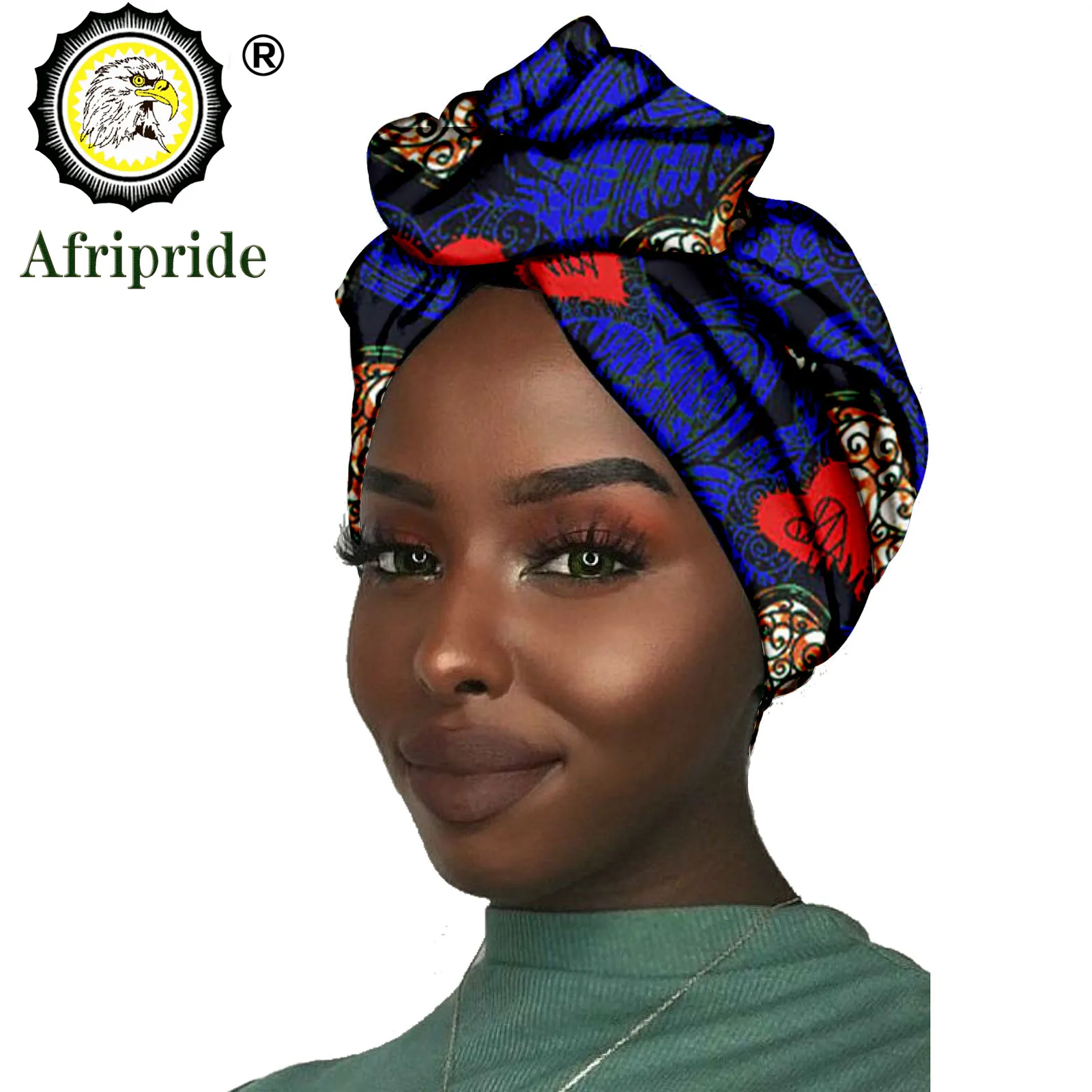 Nueva africana, diadema para mujer, tela de cera de algodón, pañuelo tradicional para la cabeza, turbante, cera de algodón puro AFRIPRIDE S001