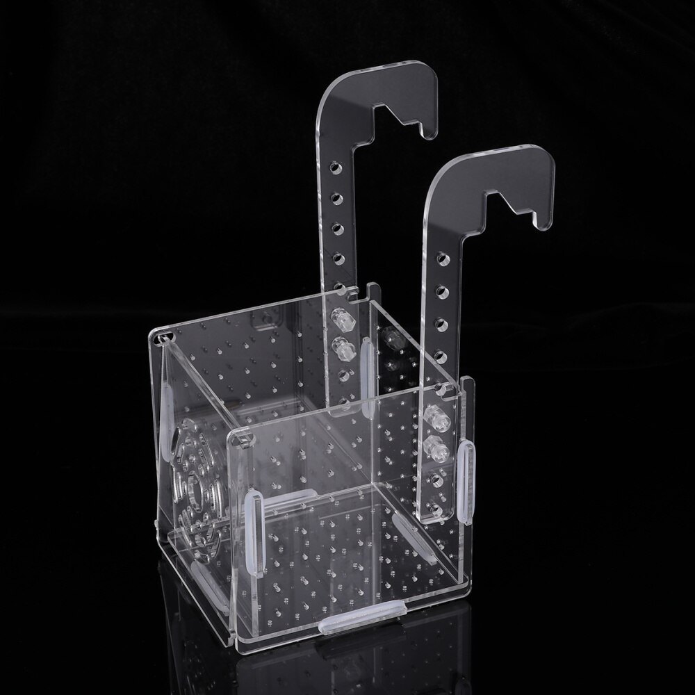 Transparent Fish Tank Breeding Isolation Box Aquarium Incubator Hatching Boxes Multifunctional Acrylic Fish Tank Holder(Hook Pat