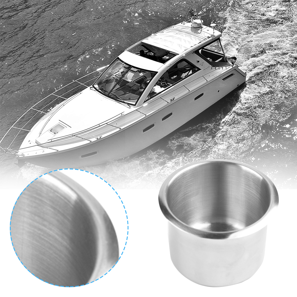 1pc Stainless Steel Cup Drinking Holder for Car Truck Marine Boat Camper Barge