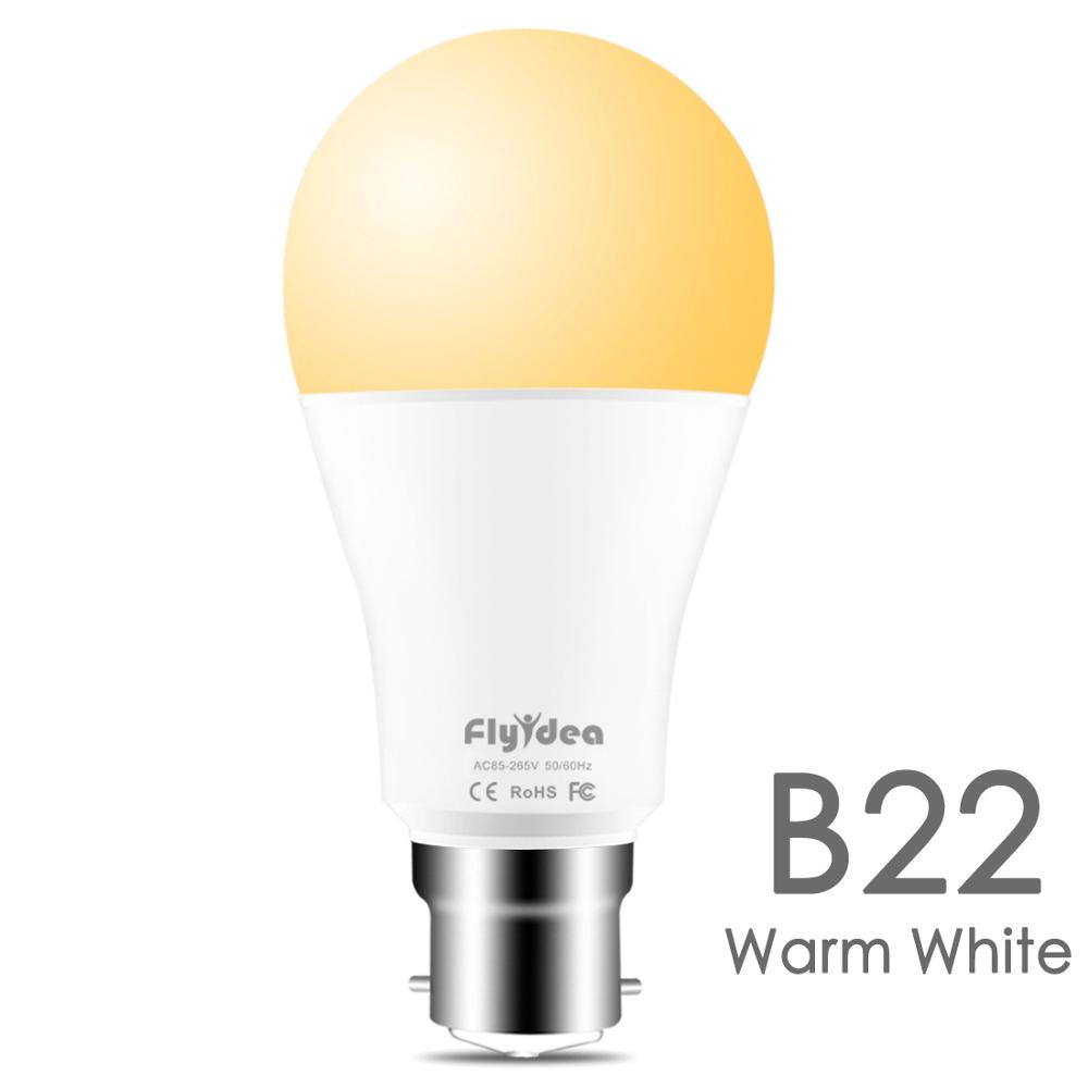 15W B22 LED Light Bulb WiFi APP Remote Control Smart Home Light Bulb AC 85-265V Timed Lamp Compatible Alexa and Google Assistant: Warm White / light bulb x 1