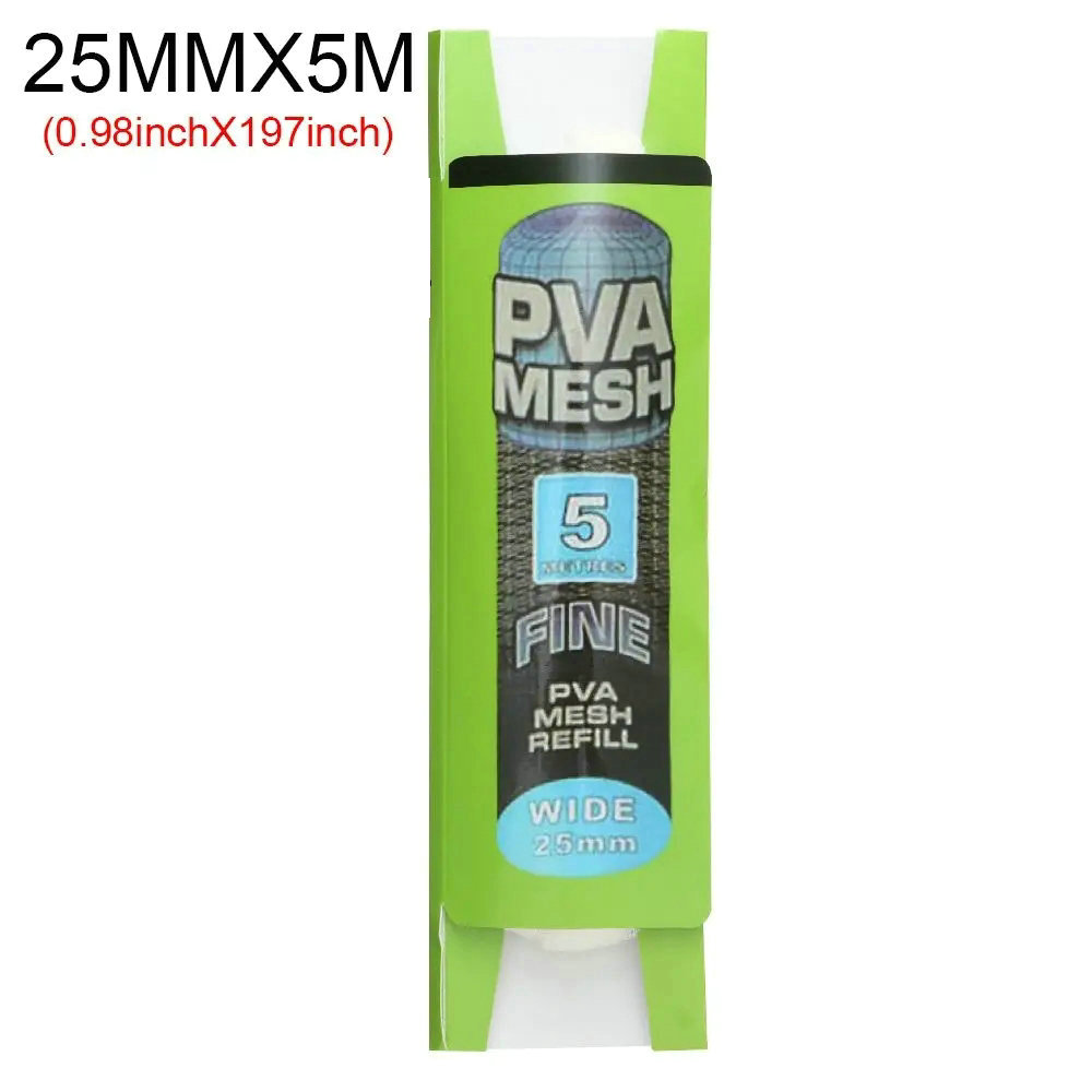 5m PVA Fishing Mesh PVA Fishing Bag Mesh Water Soluble Mesh Carp Fishing Feeder Trap Bait Nets Fishing Tools 25mm/37mm: Golden