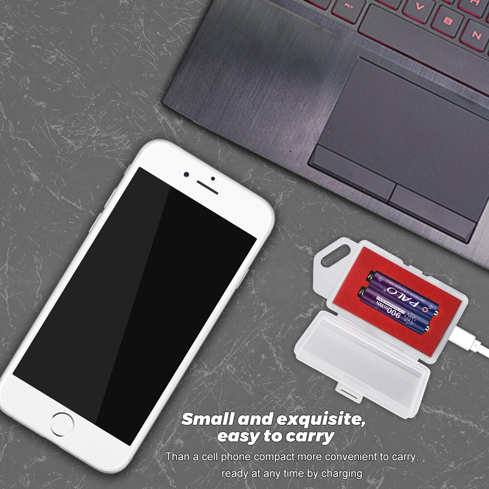 PALO for AAA1.5V battery rechargeable battery 900mah 1.5V lithium-ion aaa rechargeable bateries and case usb charger