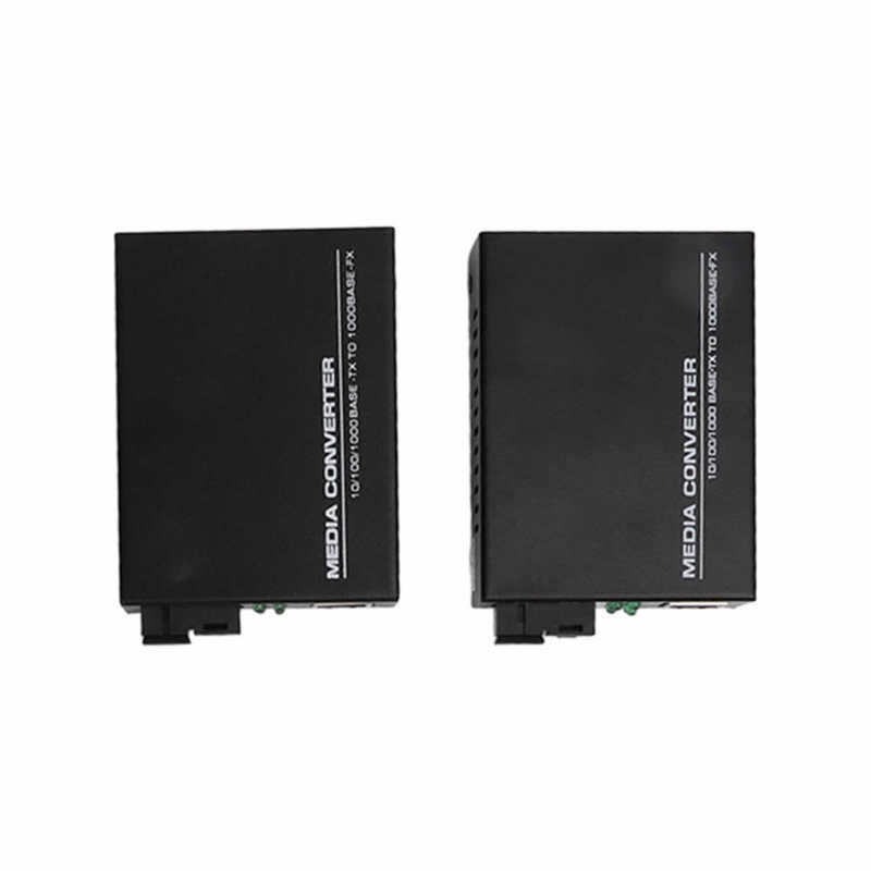 Fiber Transceiver Gigabit Media Converter Signal Conversion with 6 LED Indicators for Parking Lot for Surveillance Security for