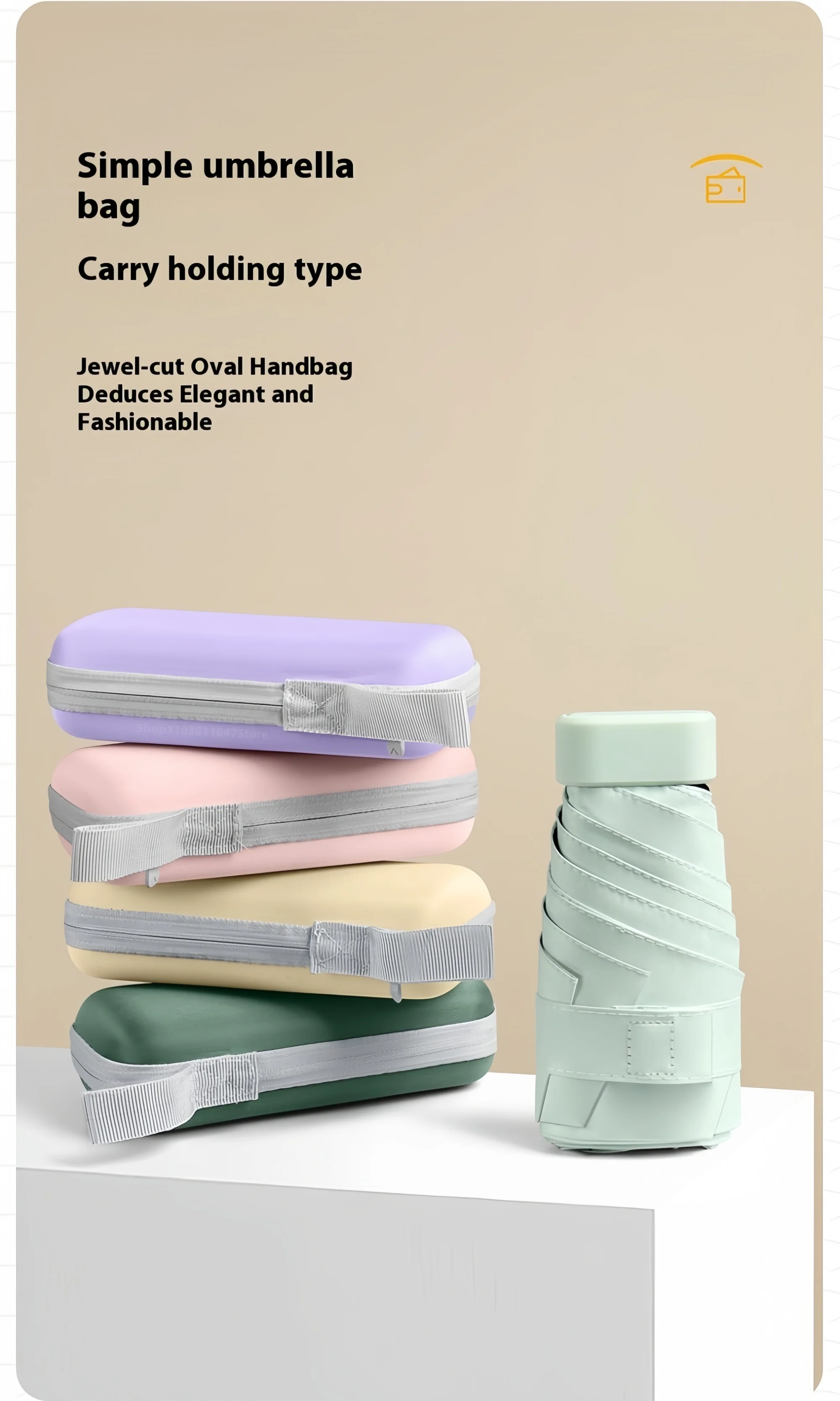 Paraguas de cápsula portátil Mini sombrilla protector solar paraguas de lluvia mango de aleación de caucho negro plegable sol lluvia doble uso cápsula Umb