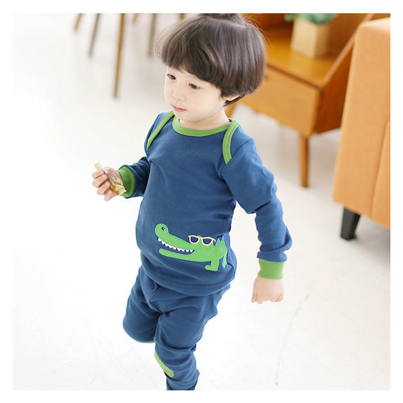 Children Kids Baby Boys Girls Sleepwear Long-Sleeved Casual Underwear Pajamas Set Cute Printing Nightwear