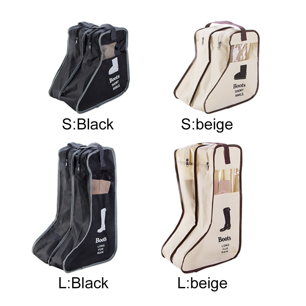 Schoen Pocket Boot Opbergtas Boot Cover Stofdicht Rits Zakje 2 Size Praktische Draagbare Korea Stijl Zichtbaar Venster Travel Case