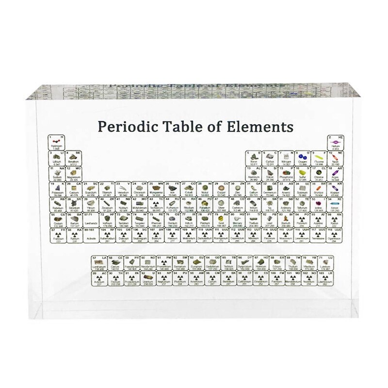 -Acryl Periodieke Tafel Display Kids Onderwijs Tool Home Decoratie Kristal Chemische S Display