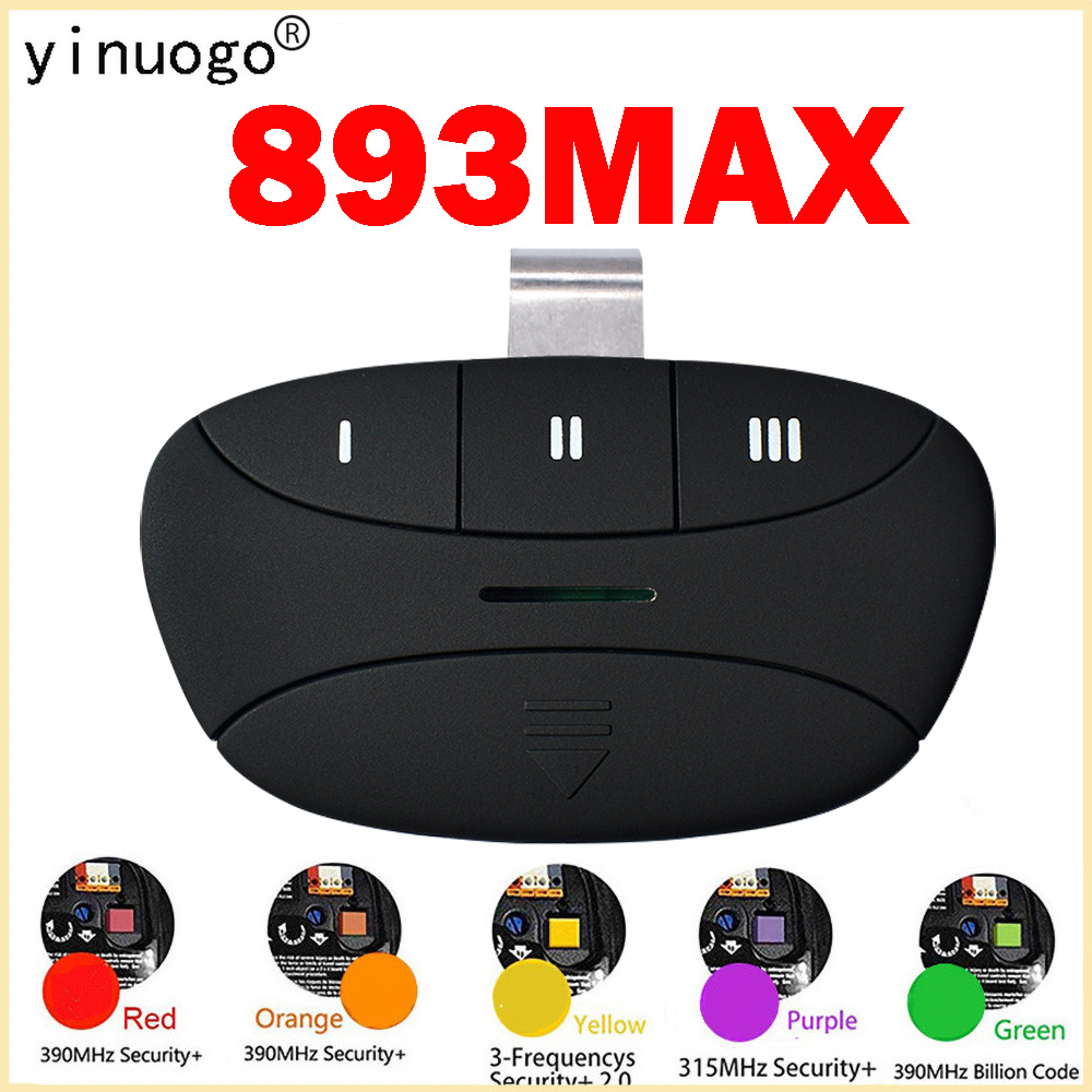 Liftmaster 893MAX Garage Door Remote Control 315&amp;390MHz Replacement Liftmaster 971LM 972LM 973LM Garage Door Command Door Opener