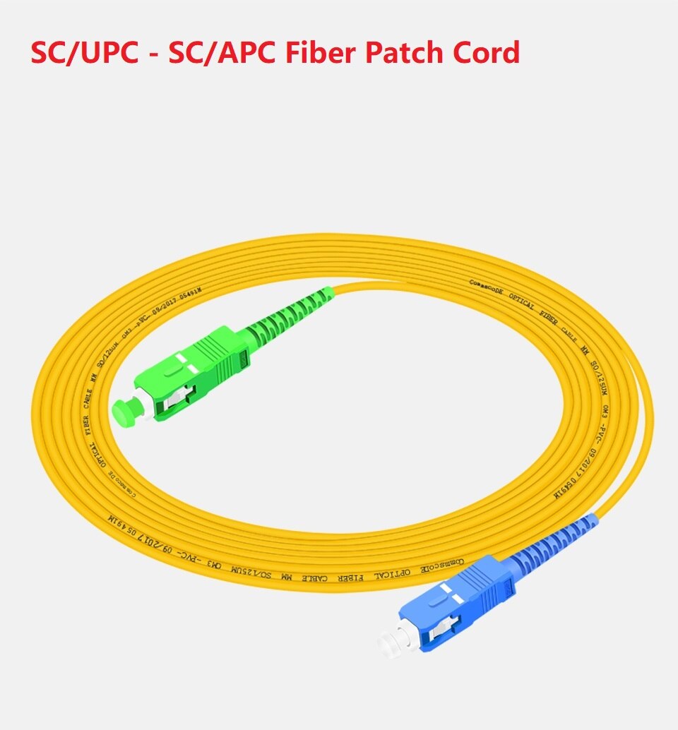 10Pcs Sc/UPC-SC/Apc Single-Mode Fiber Optic Patch Cord 1M 2M 3M 5M 10M Sc Pigtail Jumper Ftth Fiber Patch Kabels Optische Jumper