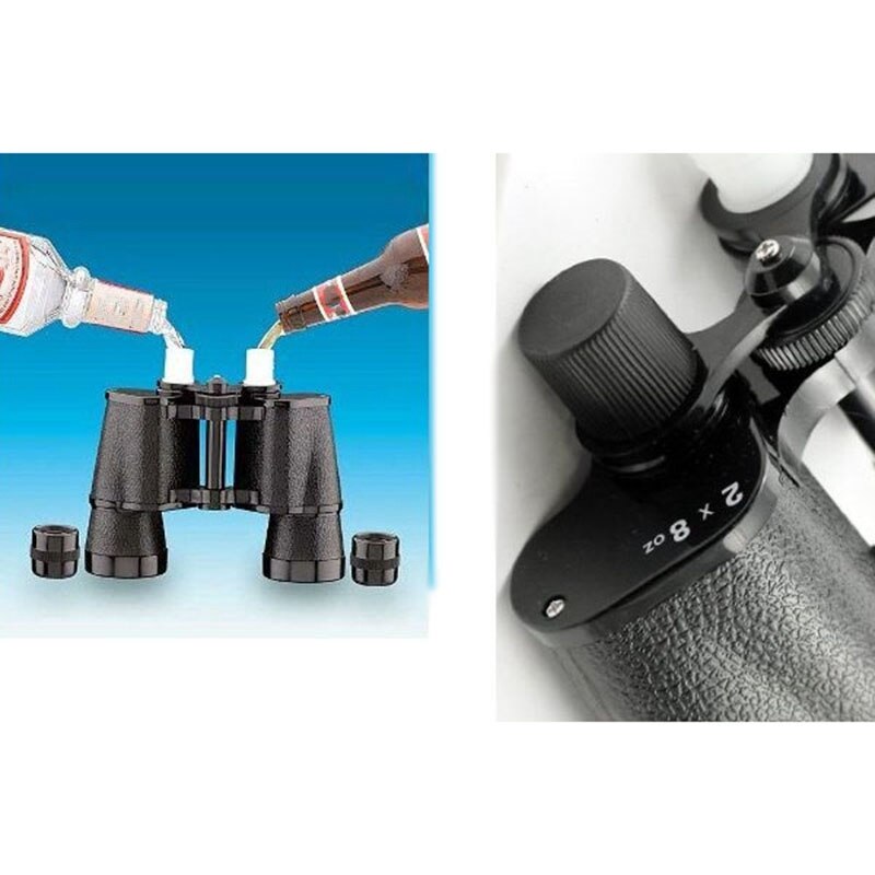 Double Sided Binocular Flask Travel Water Bottle Sport Drinkware Russian Flagon Whiskey Bottle Shot Flask Shaker Whisky Pot