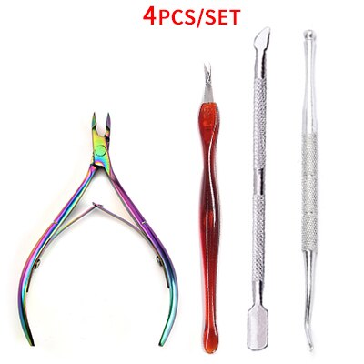 Nagelriem Pusher Gereedschappen Dode Huid Cuticula Remover Cleaner Manicure Nail Art Gereedschap Set Rvs Toe Nail Trimmer Cutter: Style 27