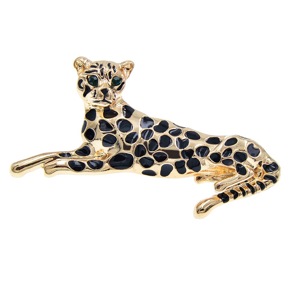 CINDY XIANG Dello Smalto Leopardo Spilla Donne E Gli Uomini Spilla Spille Unisex Dei Monili di Accessori Moda Inverno: gold