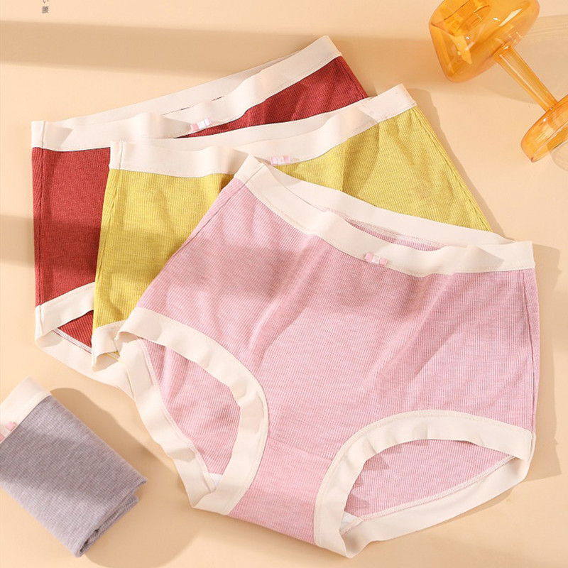Bragas de algodón para mujer, ropa interior de cintura alta, talla grande, suave, sin costuras, calzoncillos, lencería 3XL