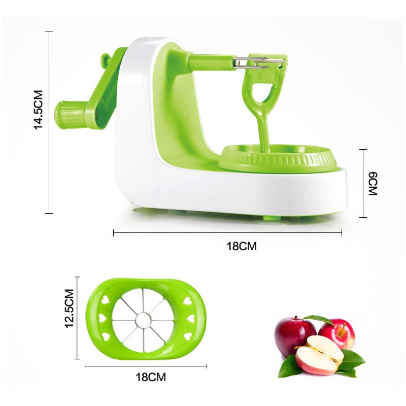 Máquina peladora de manzana multifuncional con manivela, pelador de frutas para el hogar con cortador de manzana, para la comodidad de la cocina