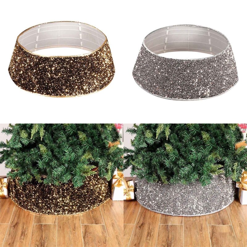 Sequins Glitter Christmas Tree Base Collar Around Grandado